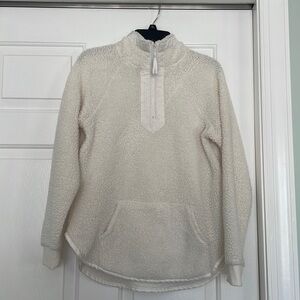 Natural Reflections White Quarter Zip Sherpa